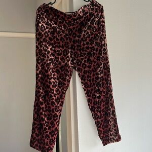 J.Crew Leopard Print Velvet Pants